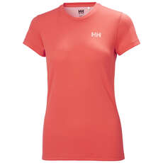 T-Shirt Helly Hansen Femme Lifa Active Solen  - Corail Chaud 49353