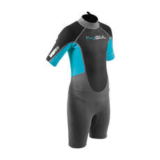 Gul Junior Response 3/2mm Shorty Wetsuit  - Grey/Blue - RE3322-B7