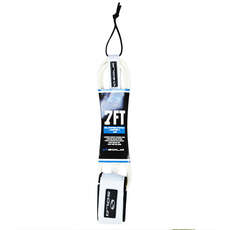 Sola 7ft x 7mm Surfboard Leash - White A2407