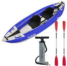 Kayak Inflable Z-Pro Tango 2 Azul - Paquete De Kayak Para 1 O 2 Personas